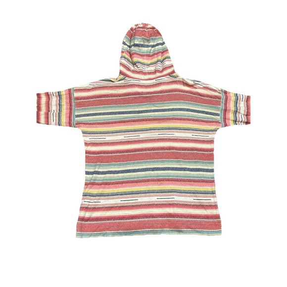 LRL Lauren Jeans Co Sante Fe Stripe Hoodie Tee 3/4 Sleeve Women L Aztec‎ Western - Picture 7 of 8